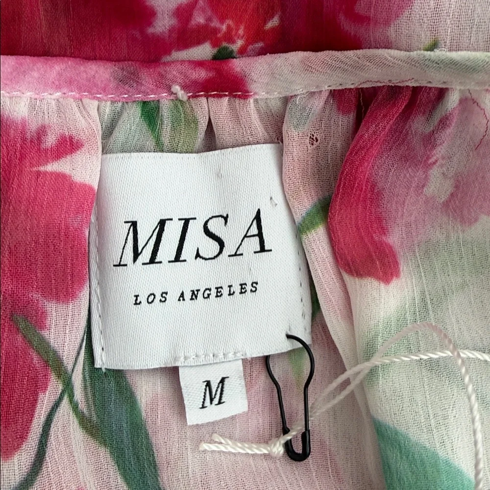 Misa Los Angeles Eliza Floral Tiered Chiffon Dress Medium NWT - Picture 6 of 7